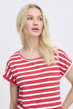 Load image into Gallery viewer, Pamila Striped Tee - Poinsettia Mix
