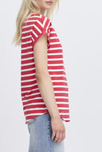 Load image into Gallery viewer, Pamila Striped Tee - Poinsettia Mix
