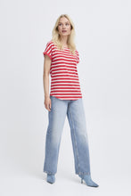 Load image into Gallery viewer, Pamila Striped Tee - Poinsettia Mix
