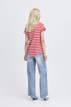 Load image into Gallery viewer, Pamila Striped Tee - Poinsettia Mix
