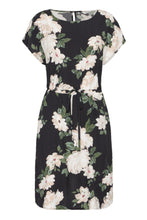 Load image into Gallery viewer, Joella Drawstring Waist Dress - Black Floral
