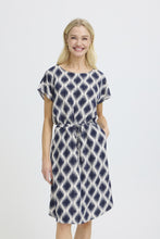 Load image into Gallery viewer, Joella Drawstring Waist Dress - Ikat Mix
