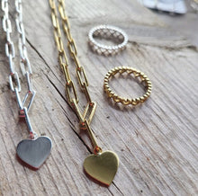 Load image into Gallery viewer, Paperclip Heart Necklace
