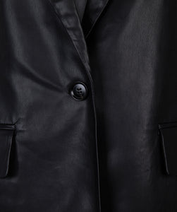 Vegan Leather Vest - Black