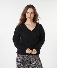 Load image into Gallery viewer, Cable Knit V-Neck Sweater
