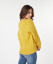 Load image into Gallery viewer, Cable Knit V-Neck Sweater
