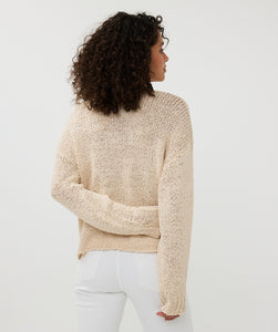 V-Neck Tape Yarn Knit