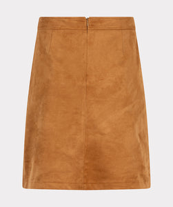 Overlap Suedine Skirt