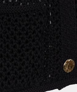 Cardigan Gilet with Buttons - Black