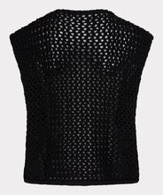 Load image into Gallery viewer, Cardigan Gilet with Buttons - Black
