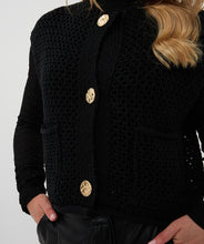 Load image into Gallery viewer, Cardigan Gilet with Buttons - Black
