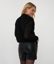Load image into Gallery viewer, Cardigan Gilet with Buttons - Black
