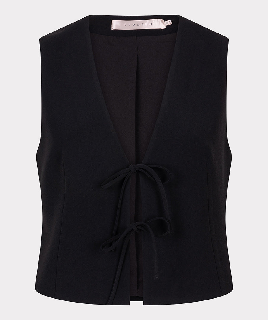 Short Gilet with Ties