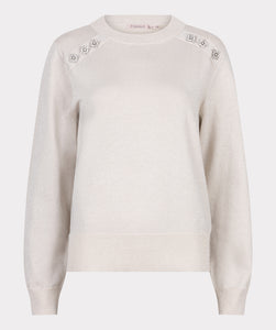 Lurex Button Embelished Knit
