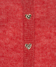 Load image into Gallery viewer, Heart Button Cardigan - Raspberry
