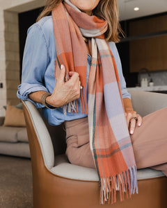 Balmoral Blue Plaid Scarf