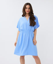 Load image into Gallery viewer, Crinkle V-neck Dress - Light Blue
