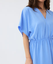 Load image into Gallery viewer, Crinkle V-neck Dress - Light Blue
