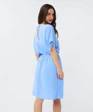 Load image into Gallery viewer, Crinkle V-neck Dress - Light Blue
