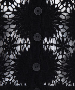Crochet Cardigan - Black