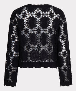 Crochet Cardigan - Black