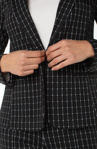 Liverpool Fitted Blazer - Black and White