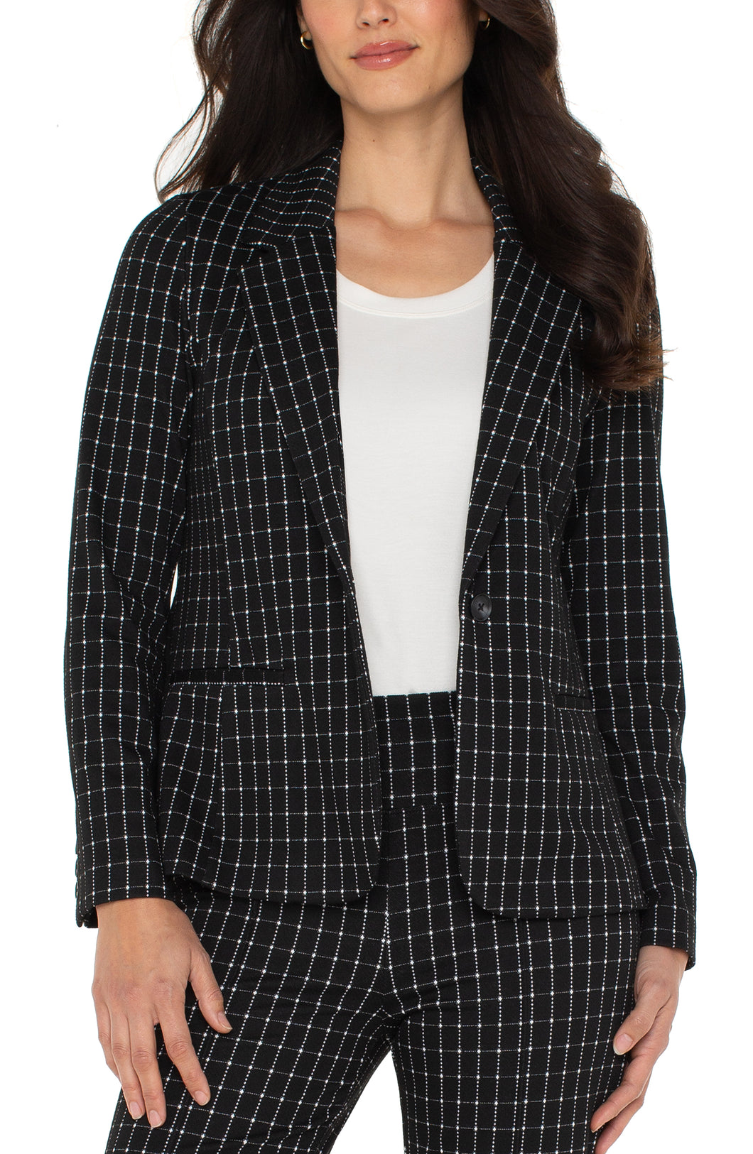 Liverpool Fitted Blazer - Black and White