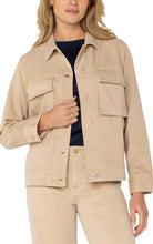 Load image into Gallery viewer, Liverpool Button Front Cargo Jacket
