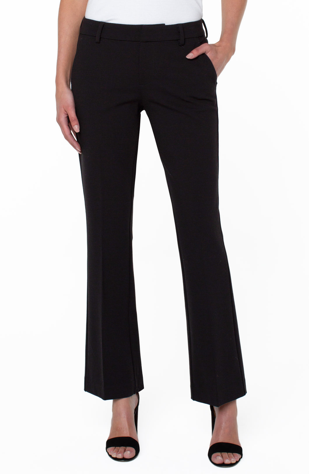 Kelsey Knit Flare Trouser - Black