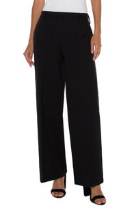 Kelsey Knit Wide Leg Trouser - Dark Plum