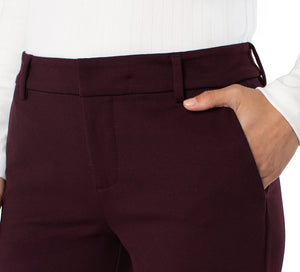 Kelsey Knit Wide Leg Trouser - Dark Plum