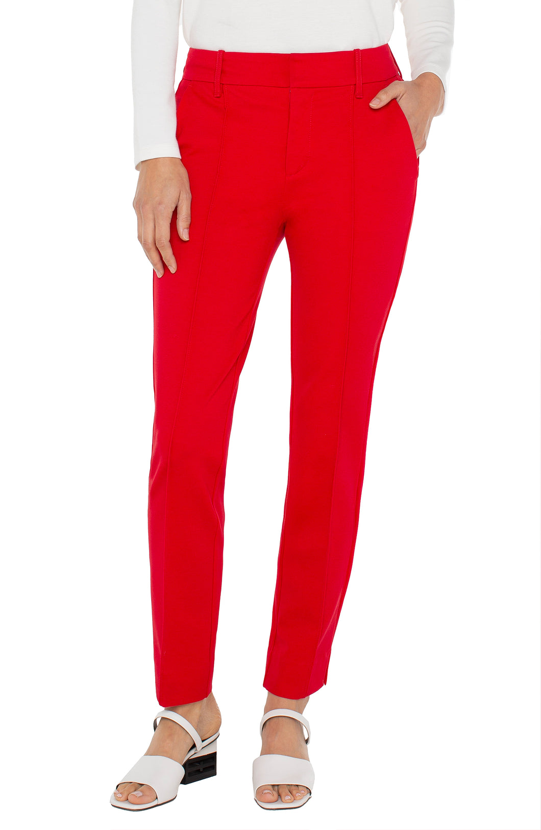 Gemma Cigarette Trouser - Tango Red