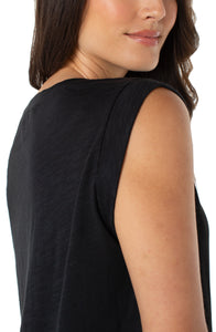 Liverpool Woven Top - Black