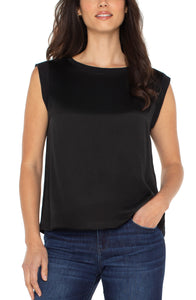 Liverpool Woven Top - Black