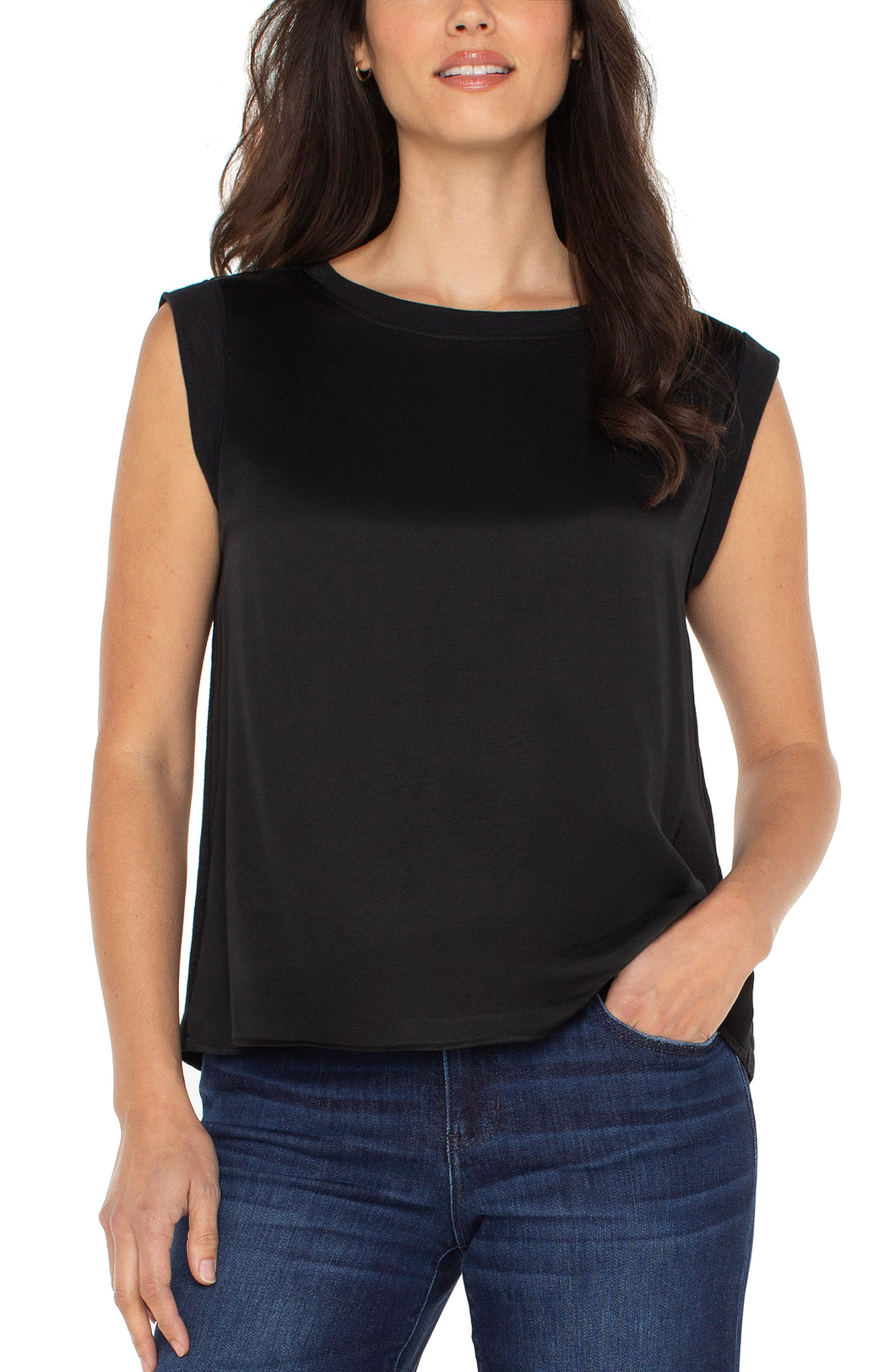 Liverpool Woven Top - Black
