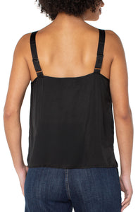 Satin Lace Trim Tank