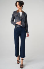 Load image into Gallery viewer, Liverpool Cropped Blazer - Navy Tartan
