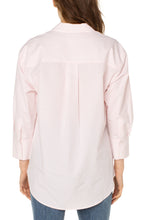 Load image into Gallery viewer, Liverpool Oversized Classic Button Down - Pink Peony Stripe
