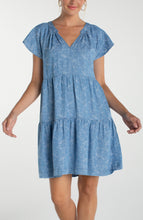 Load image into Gallery viewer, Tiered Flutter Sleeve Dress
