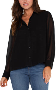 Pleated Back Detail Shirt