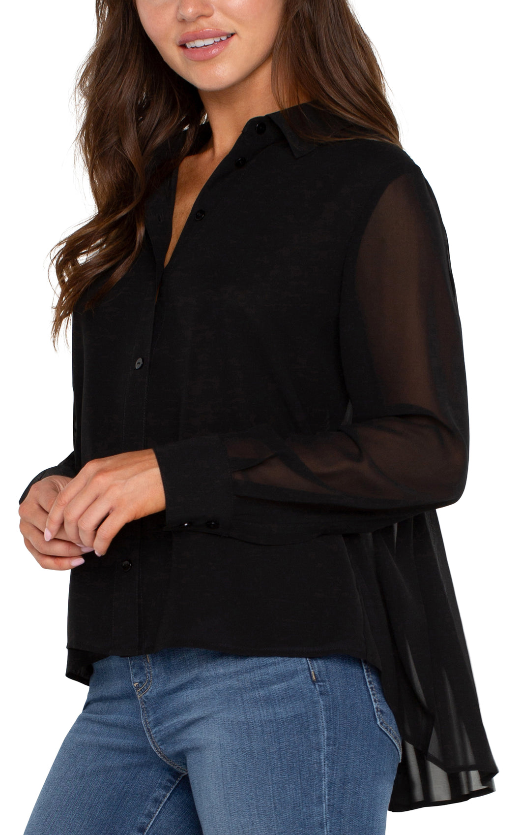 Pleated Back Detail Shirt