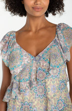 Load image into Gallery viewer, Flutter Sleeve Draped Blouse
