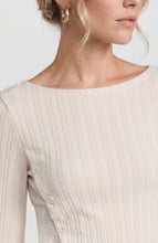 Load image into Gallery viewer, Long Sleeve Boat Neck - Bone

