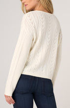 Load image into Gallery viewer, V-Neck Drop Shoulder Sweater - Cream
