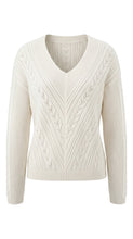 Load image into Gallery viewer, V-Neck Drop Shoulder Sweater - Cream
