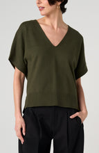 Load image into Gallery viewer, Short Sleeve Dolman Sweater - Hunter Green
