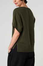Load image into Gallery viewer, Short Sleeve Dolman Sweater - Hunter Green
