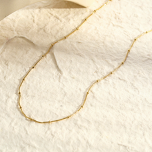 Load image into Gallery viewer, Zahara Mini Textured Beaded Dainty Gold Chain
