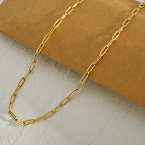 Dalia Essential Gold Chain Link Paper-Clip Necklace