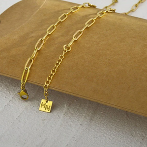 Dalia Essential Gold Chain Link Paper-Clip Necklace